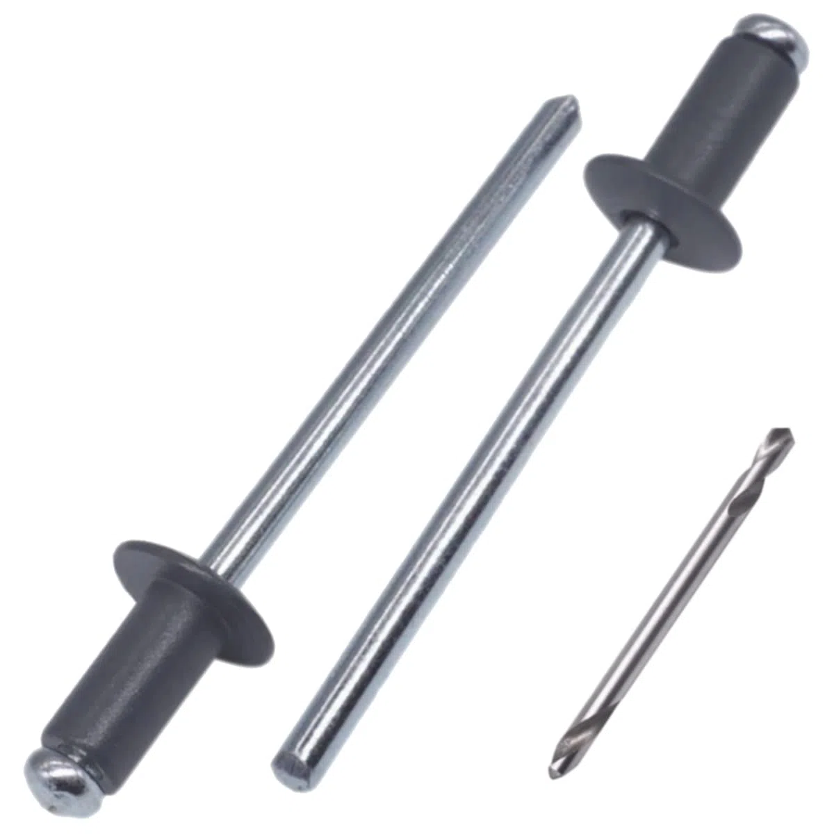 SKIR'CO (400 pcs) Rivets aveugles peints 4,0 x 10 mm, rivets aveugles en aluminium, DIN 7337, tête bombée, mandrin en acier, rivets à œil (gris anthracite RAL 7016)