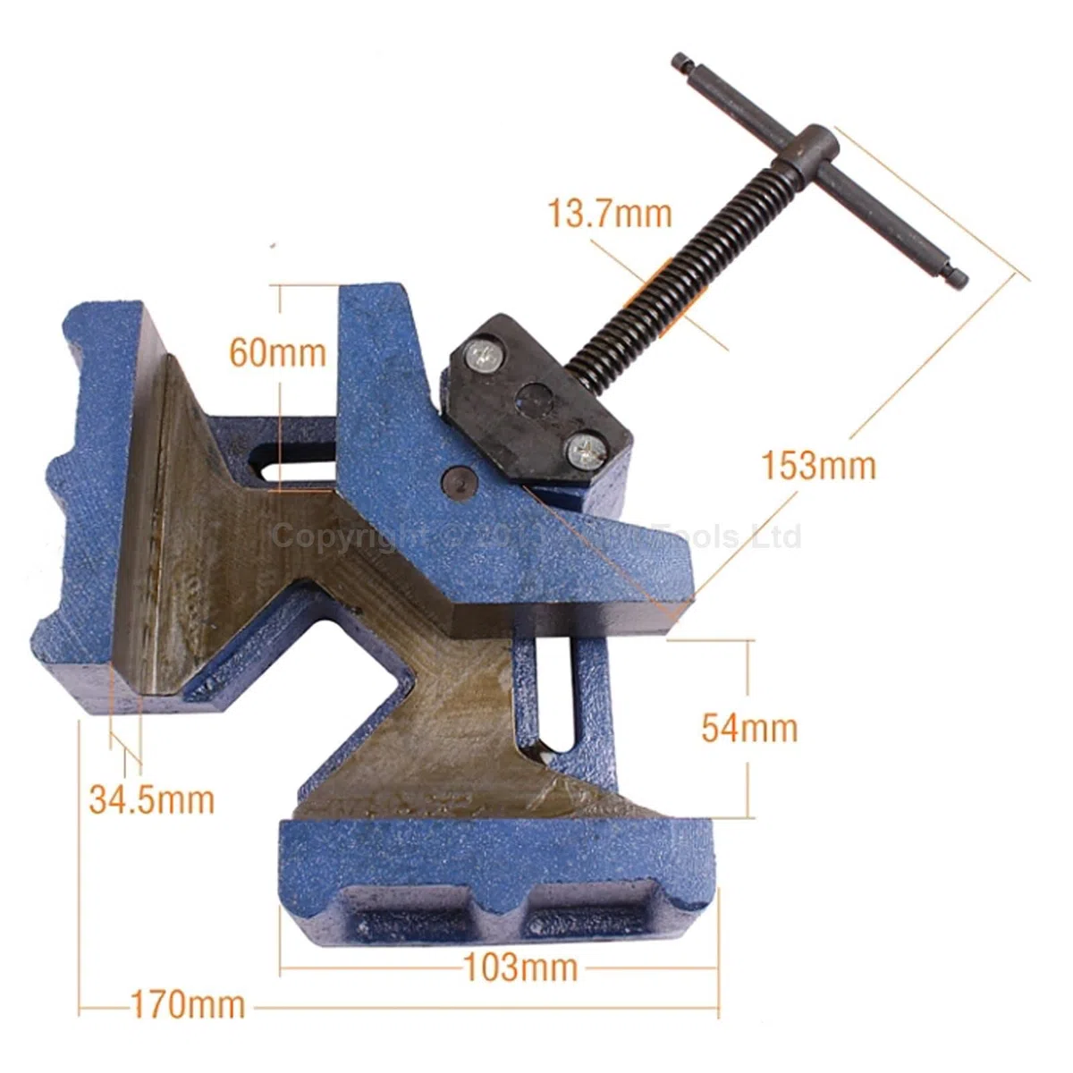 KATSU Pince à Angle Droit à 90 Degrés, Robustes Pince de Soudage étau d'Angle en Fonte Réglable pour Menuiserie Armoire Tiroir Charpentier 402310