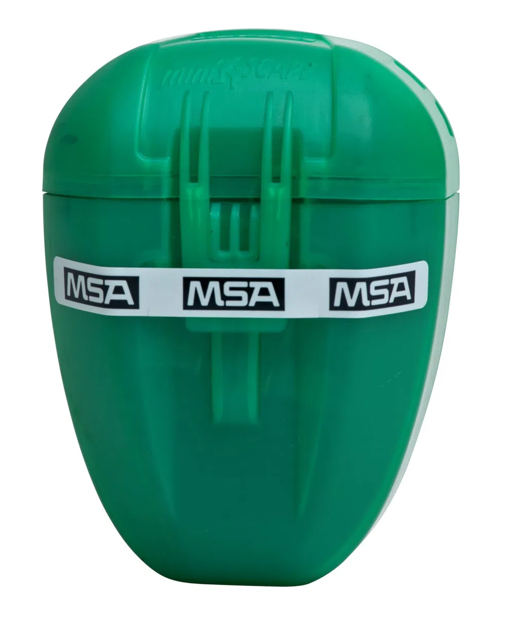 MSA MiniScape | Appareil d'évacuation filtrant avec embout buccal et pince-nez | Masque respiratoire d'évacuation d'urgence | DIN 58647 ABEK | Filtre TabTec | Tient dans votre poche