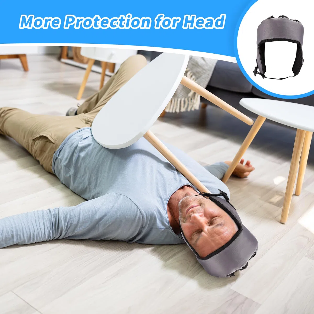 Casque de Protection pour Personnes Personnes Âgées Chapeau Santé Protection Casquette réglable Anti Choc Respirant Cap Prévention des Chutes