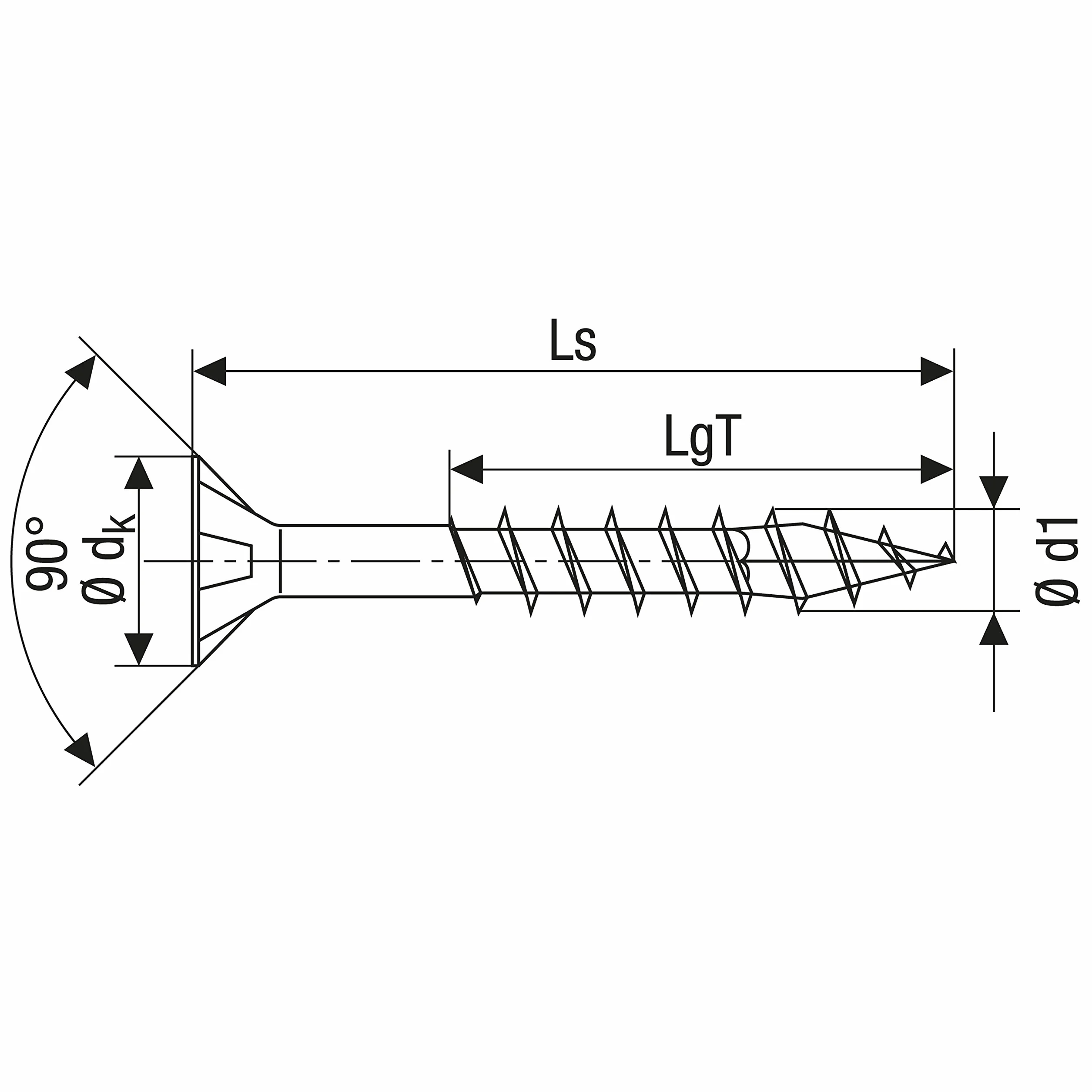 SPAX Vis universelle, 4 x 55 mm, 500 pièces, Filetage partiel, Tête fraisée, Cruciforme Z2, 4CUT, YELLOX - 0291020400555
