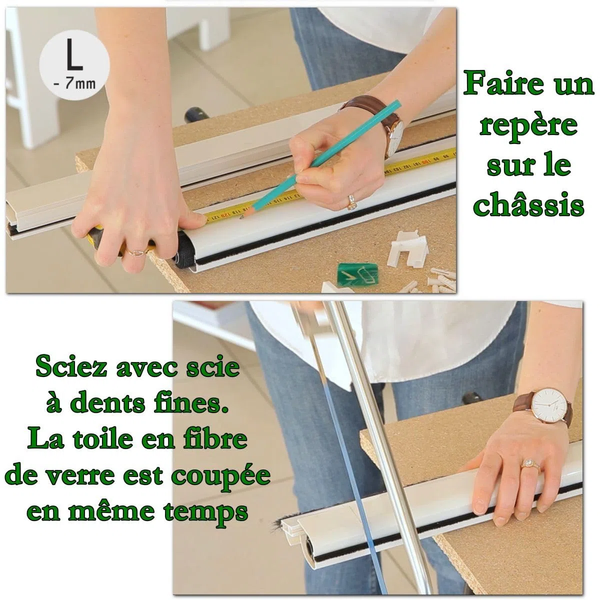 MadeInNature, Moustiquaire PVC enroulable, Châssis blanc, facilement recoupable, Tailles au choix (Châssis Blanc, 1 Moustiquaire Largeur 130cmx160 recoupable)