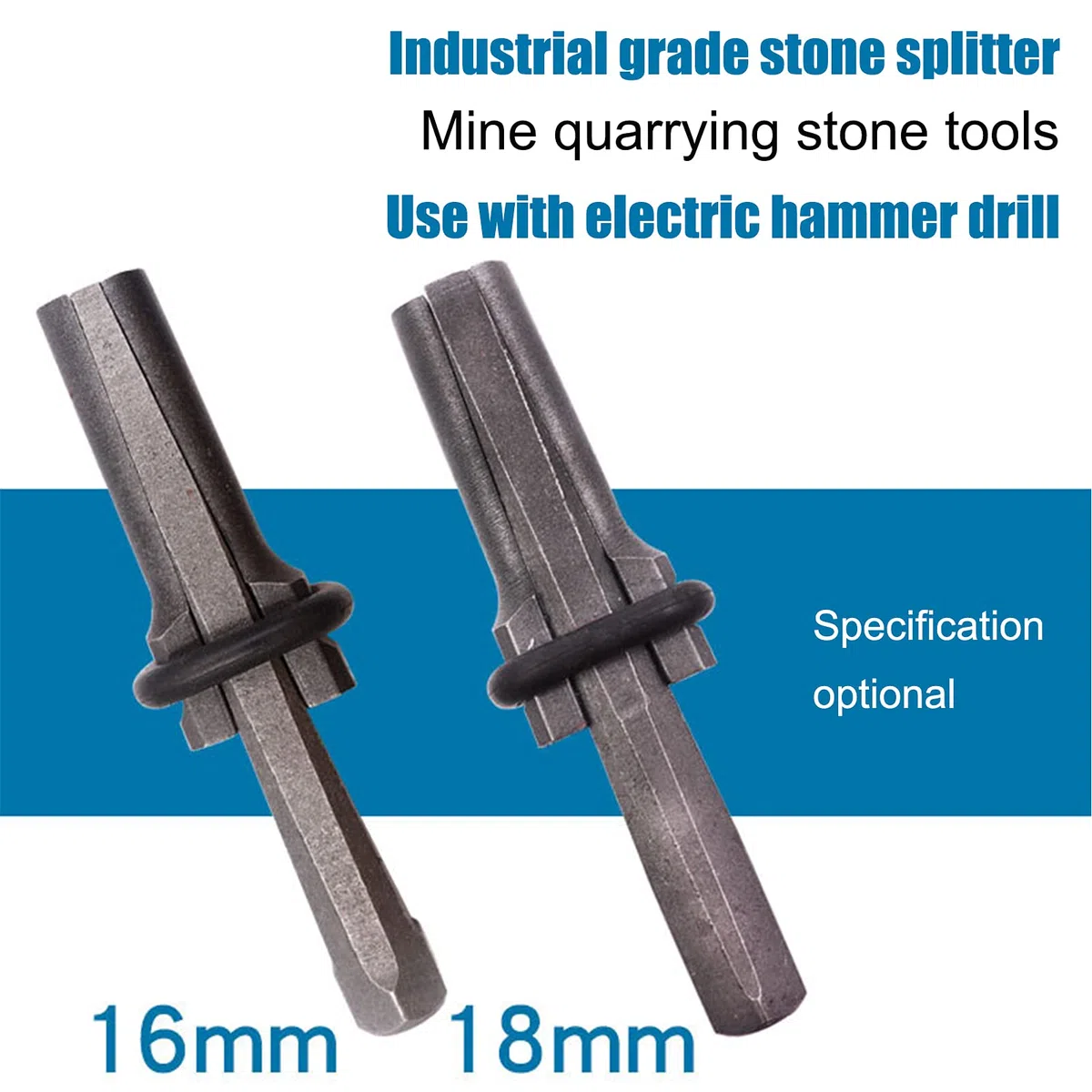 DEWIN Coin Éclateur Pierre, 10 Pièce 16 mm Cales et Cales Prise Ensemble Séparateur Pierre Outils à Main Fendage Roche en Béton Granit pour Béton Marbre Granit Sculpteurs et Tailleurs