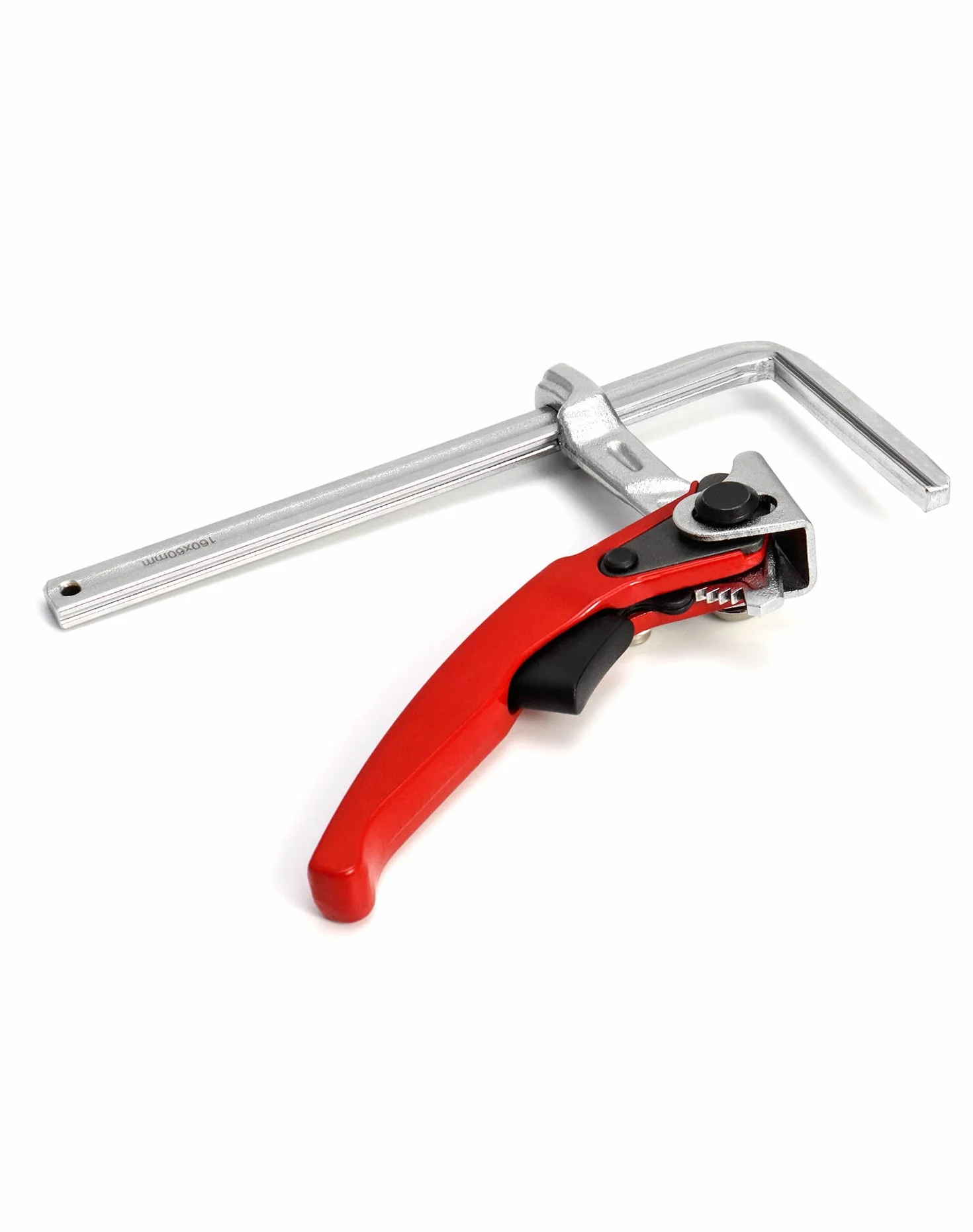 QWORK® Pince de table à cliquet, pince de serrage à dégagement rapide avec capacité de 160mm po et profondeur de gorge de 60mm po pour le ponçage et la coupe, 2 pièces