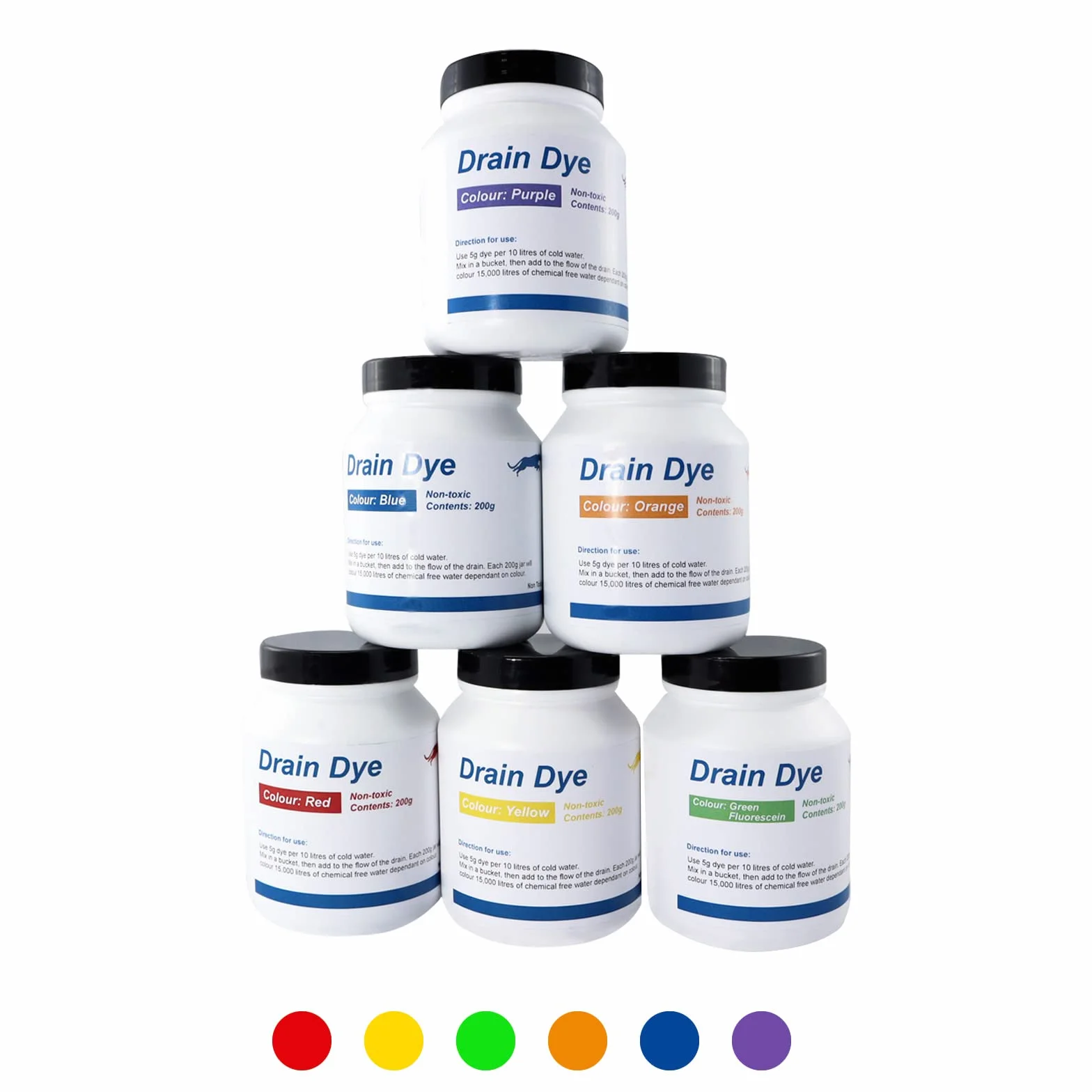 Colorant traceur pour détection de fuite 200 gr - Colorant fuite piscine - détecteur de fuite liquide (Violet)