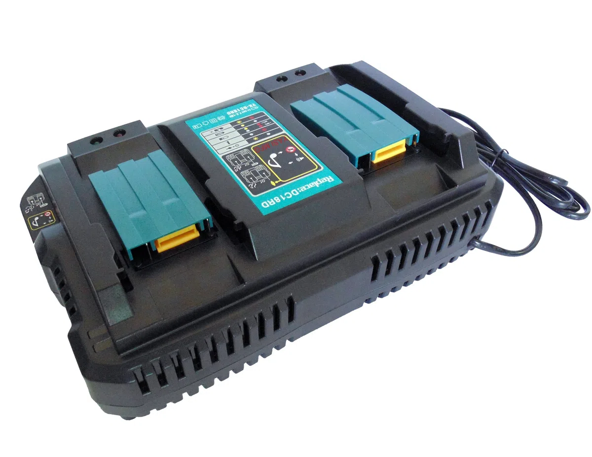 Remplacer Chargeur Rapide Double pour 2 Batteries pour Makita DC18RD 14.4 V - 18 V DC18RA DC18RC pour Makita Batteries 14,4 V-18 V BL1830 BL1430 BL1815 BL1415 BL1840 BL1850 BL1440 BL1450
