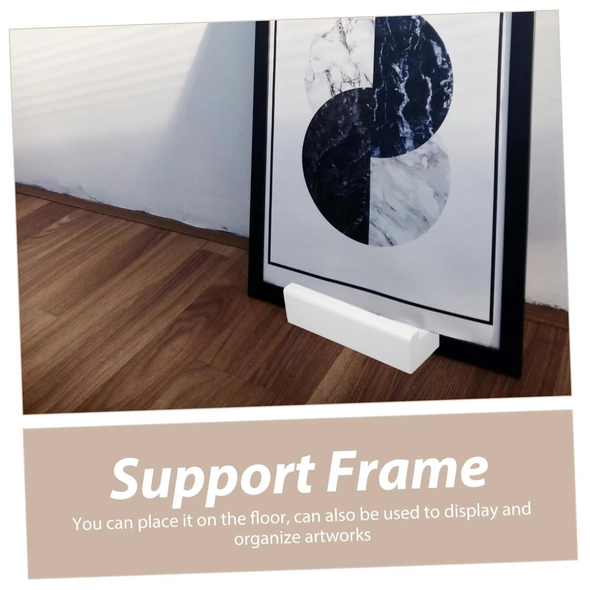 Holibanna Support De Miroir Support De Sol Pour Miroir Plein Long Cadre Photo Large Rack Art Finition Blanche Stabilité Et Élégance Pour Décoration Intérieure