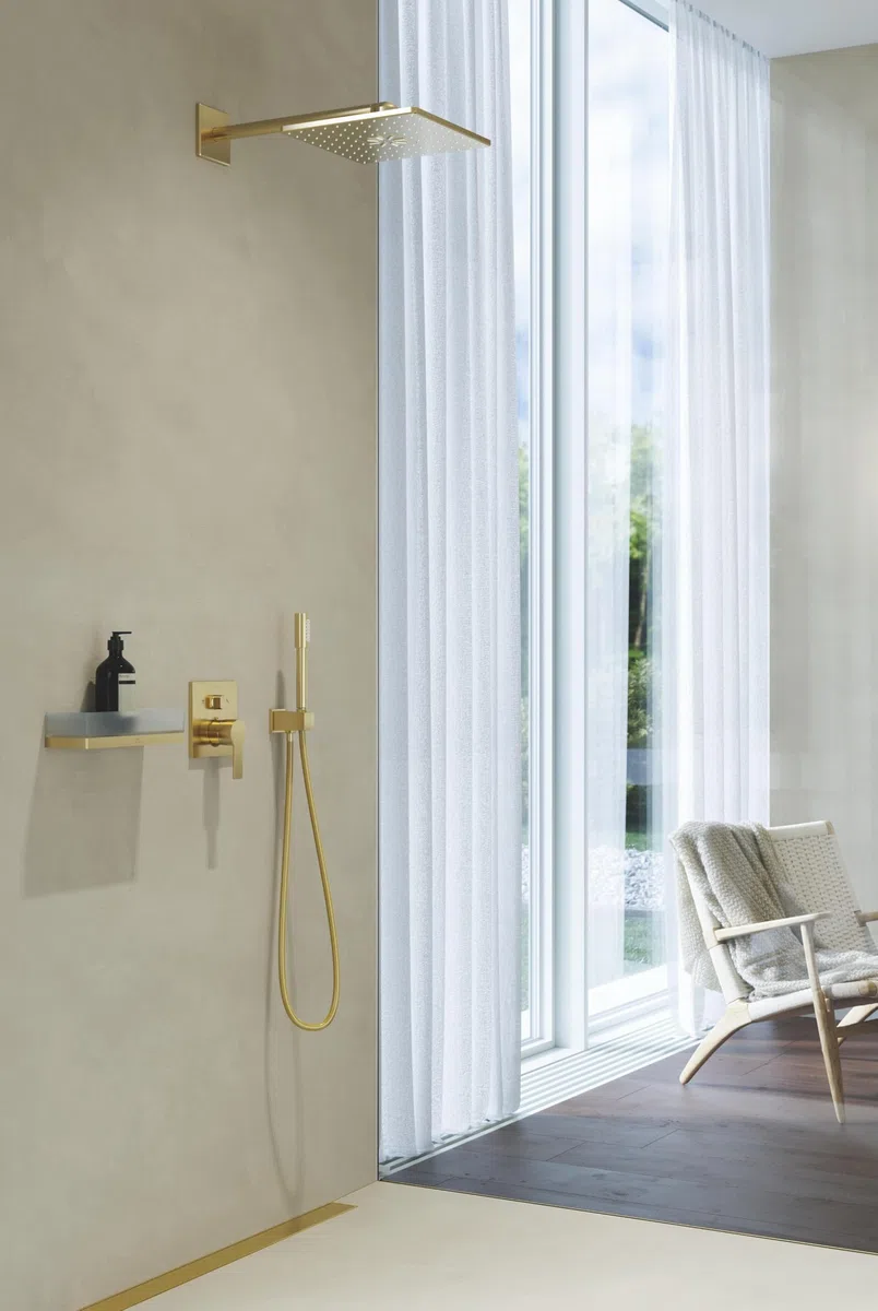 GROHE Flexible de douche Silverflex avec action anti-torsion 1.25m, résistance à la traction 50kg, connexion universelle, Gold, 28362GL1