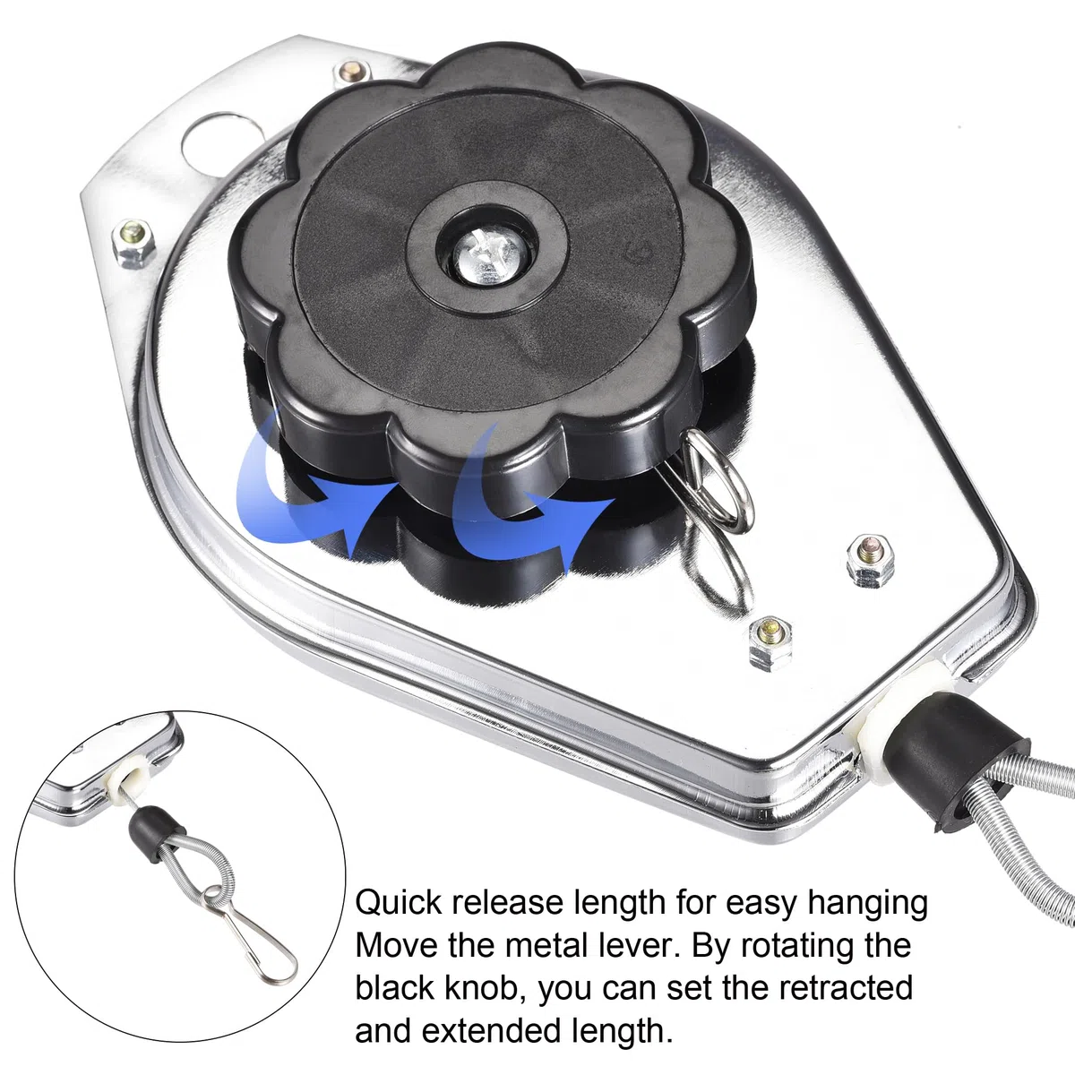 sourcing map Équilibreur à Ressort Rétractable Ressort Balancier Outil Support Suspendu Équipement 1.1-3.3lbs (0.5-1.5kg) Rouge pour Assemblage-ligne avec Raccord Accessoire