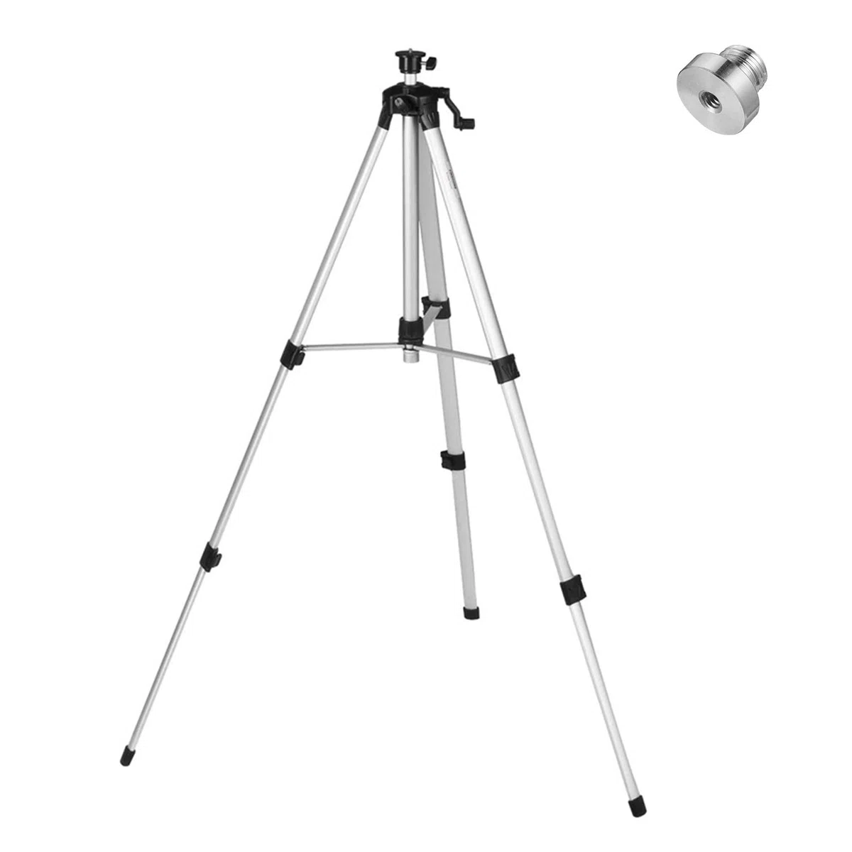 Trepied pour Niveau Laser Firecore Trepied Laser 1,5m, ÉLescopique Tripole avec Niveau à Bulle et Adaptateur de TréPied SuppléMentaire 5/8"-11 -FT1500D
