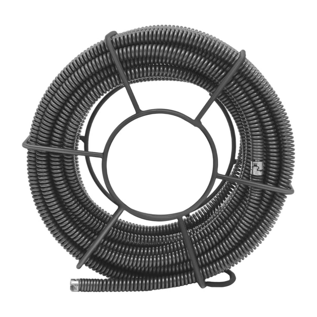 Spirale de nettoyage de tuyaux Ø 16 mm + 20 m, spirale à ressort, déboucheur de canalisations avec support de rangement, pour débarrasser les canalisations
