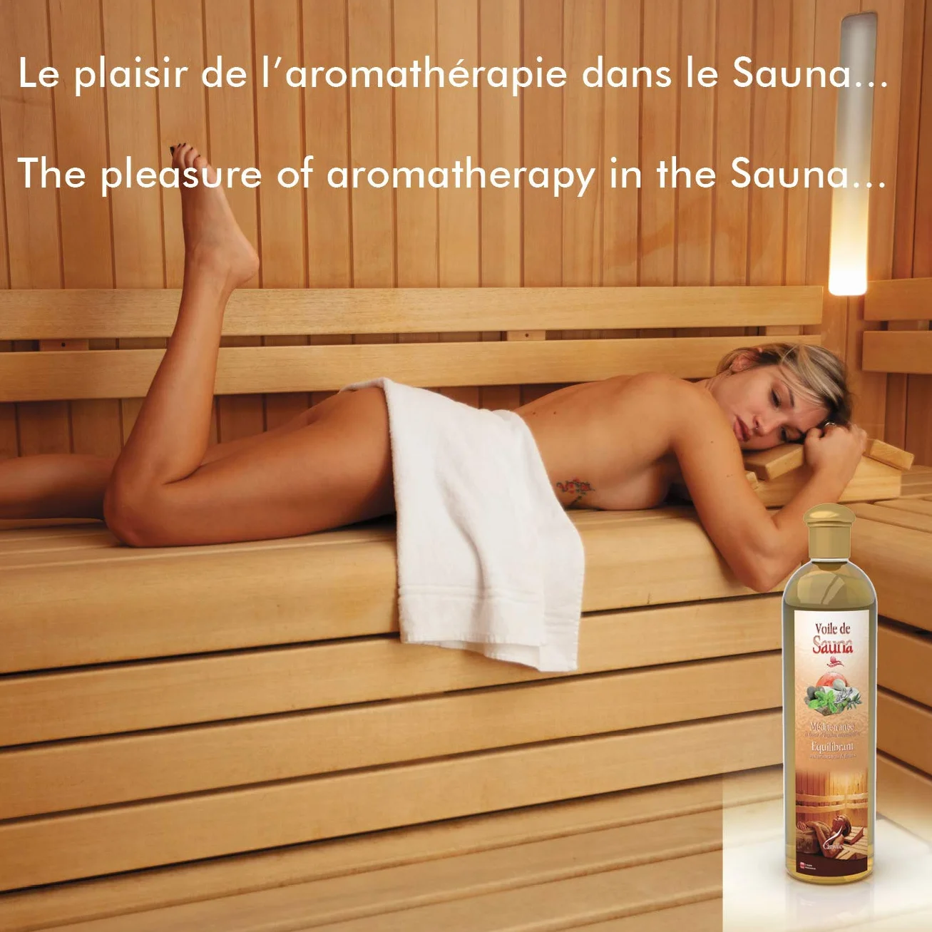 Camylle - Voile de Sauna Fleur D'Oranger - Fragrances à base d’Huiles Essentielles 100% Pures et Naturelles pour Sauna - Déstressant aux arômes suaves et captivants - 500ml
