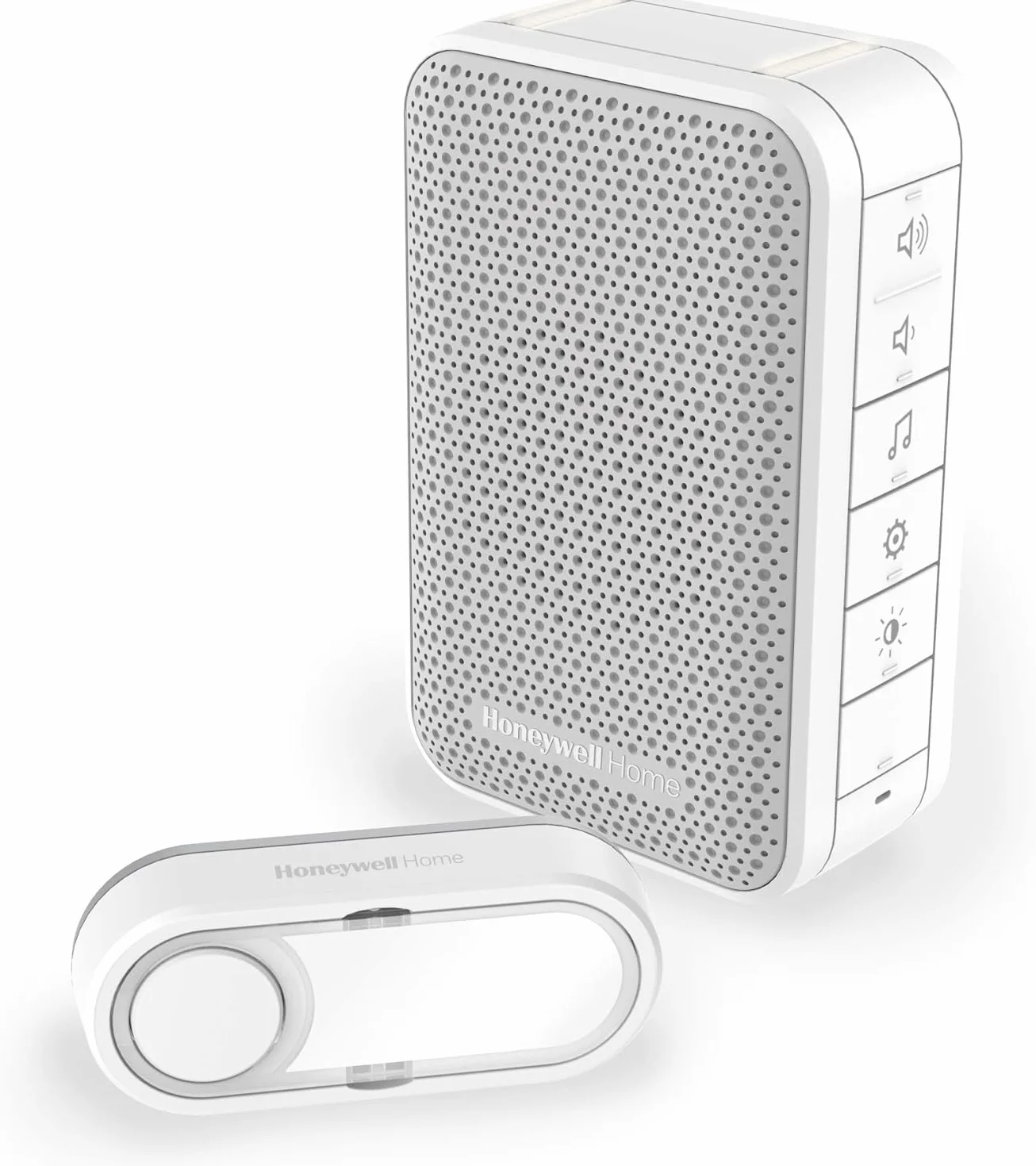 Carillon à LED, sans fil, portatif Honeywell Home DC313S série 3 avec bouton-poussoir (blanc)