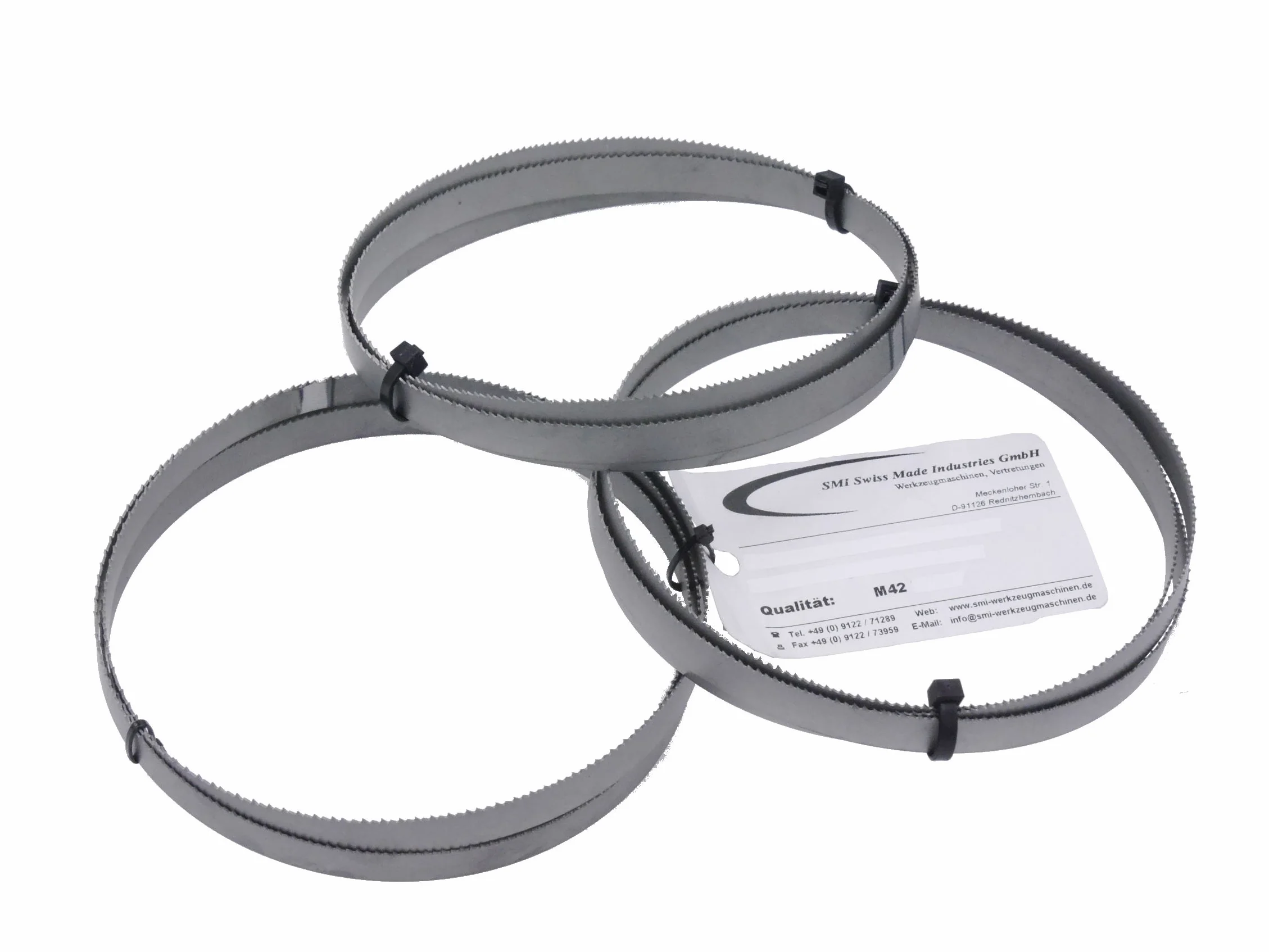 SMI Lot de 3 lames de scie à ruban bimétal M42 dimensions 1140 x 13 x 0,65 mm 10/14 dpp par exemple pour Güde MBS 105 V