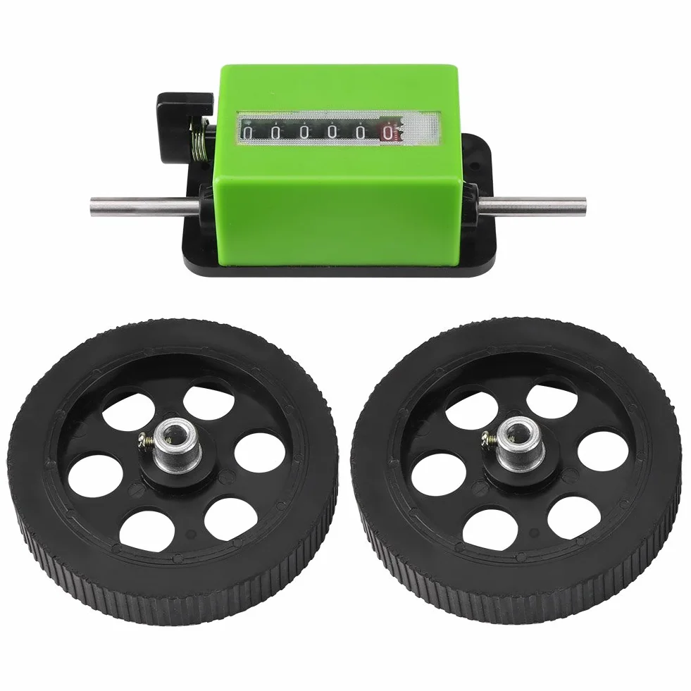 Mètre de Compteur à Rouleaux，Compteur de Longueur Mécanique Mètres de 6 Chiffres Pour Mesurer le Textile l'Impression le Cuir Artificiel Avec la Gamme de Compteur: 0-99999.9 Mètres