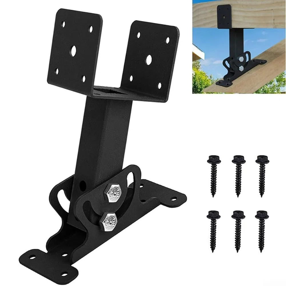 Kit de support de toit réglable pour pergola - Construction métallique avec réglage facile de l'angle