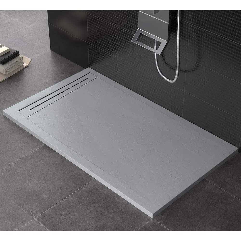 Maier Oasis Receveur de douche 90 x 90 cm en pierre Gris clair