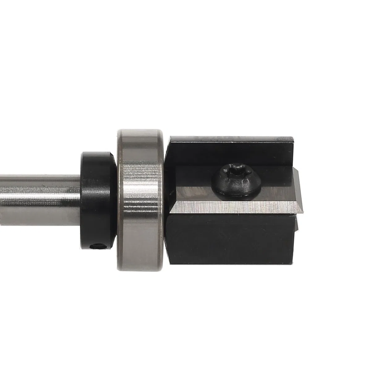 Fraise à affleurer à plaques réversibles - Tige de 8 mm - Lame en métal dur interchangeable sur 4 côtés - Fraise à affleurer avec roulement à billes - Fraise à bois pour le travail des bords