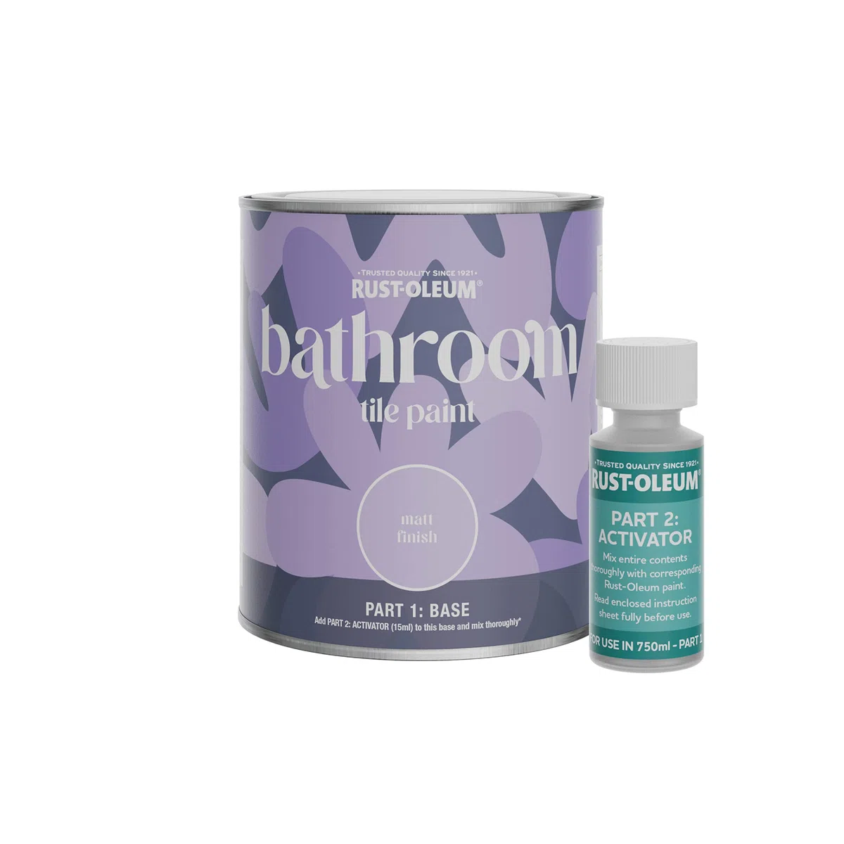 Rust-Oleum Black Water-Resistant Bathroom Tile Paint in Matt Finish - Dark Magic 750ml