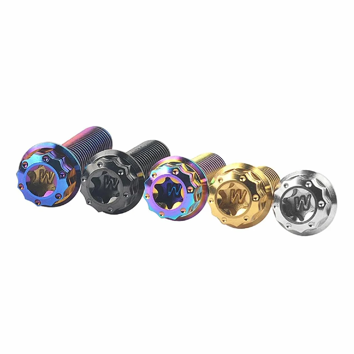 Boulons. 3 pièces titane M10X20/25/30/35/40/45/50/55/60/65/70mm pas Torx 1.25/1.5mm for voiture et moto(Black,M10X50mmxP1.5mm)
