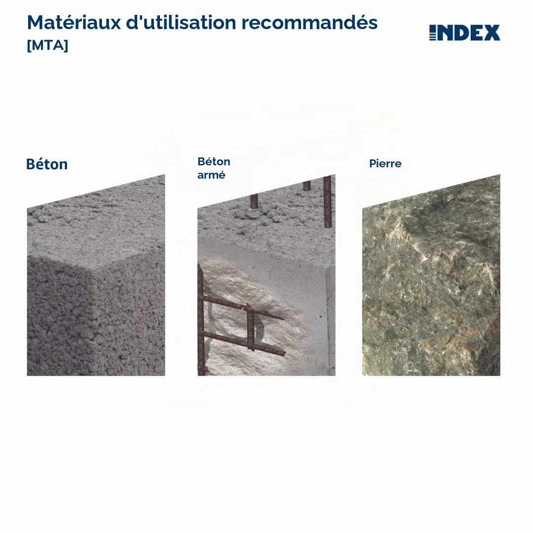 Index Fixing Systems MTA Lot de 50 fixations mâle pour charges élevées (zinguées), AM10150