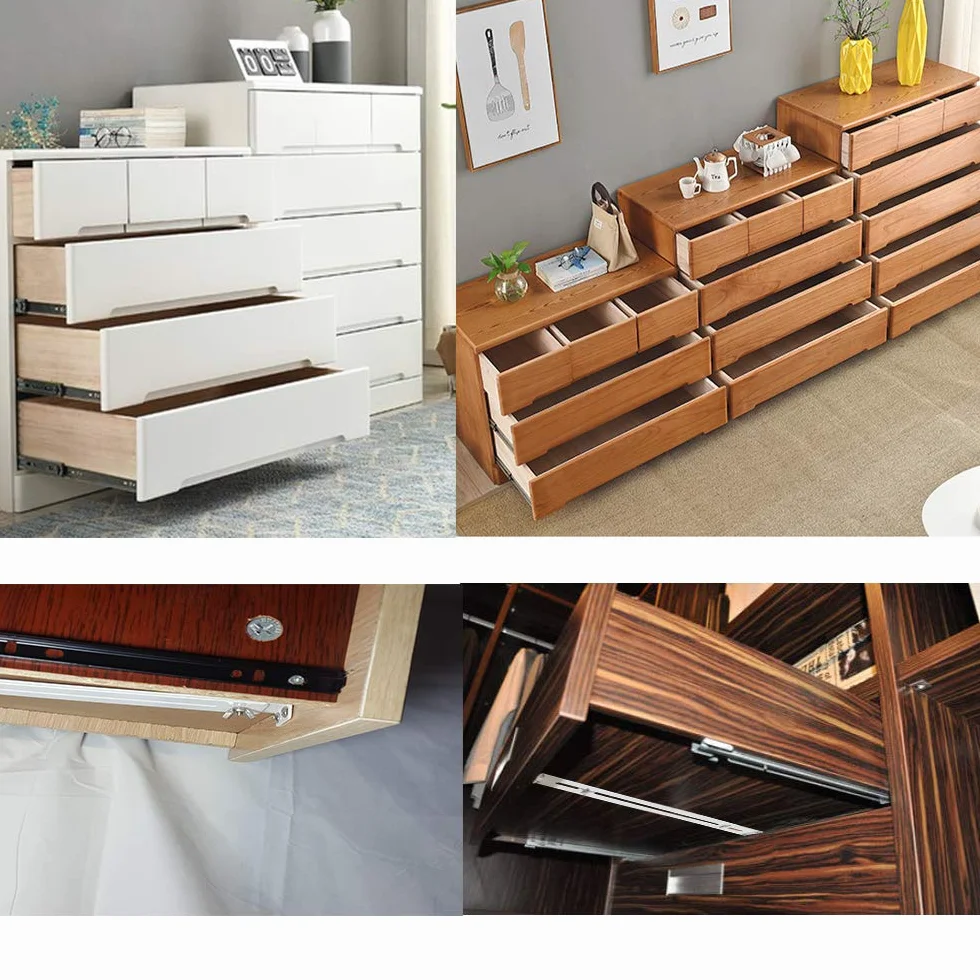 FRMSAET Kit de réparation de tiroir - Utilisé pour renforcer et réparer les tiroirs en bois/MDF/aggloméré Quincaillerie de renfort d'armoire Accessoires de meubles Supports. (Paquet de 4)