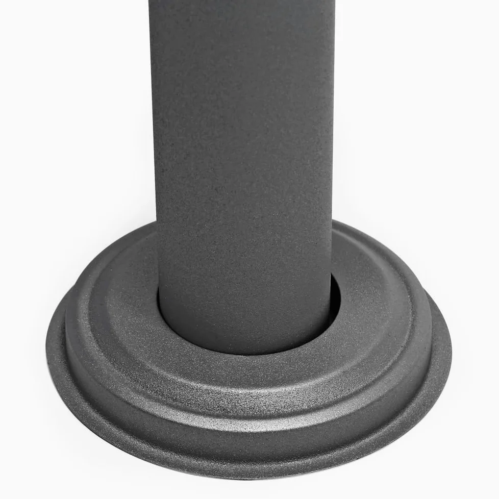 Wiltec Kit Boîte aux Lettres V17 avec Pied de Support, Verrouillable, Gris Anthracite, Acier galvanisé, 375 x 108 x 330 mm, avec Porte-nom