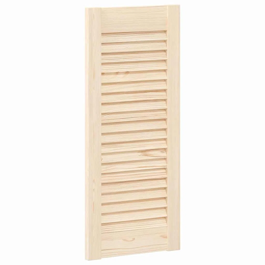 vidaXL Porte d'armoire à persiennes 69x29,5 cm Bois de pin Massif, Porte de Meuble, Porte de Garde-Robe, Panneau à persiennes en Bois