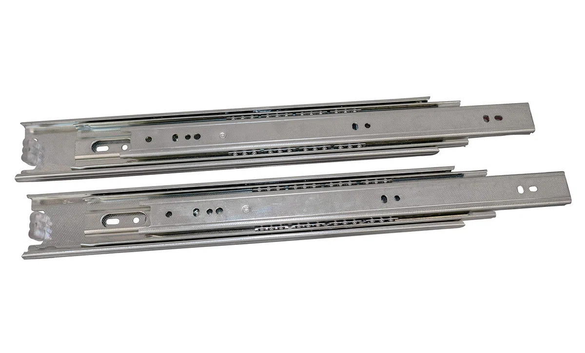 Série G48 - Paire de glissières télescopiques pour tiroirs, capacité de 45 kg (900 mm)