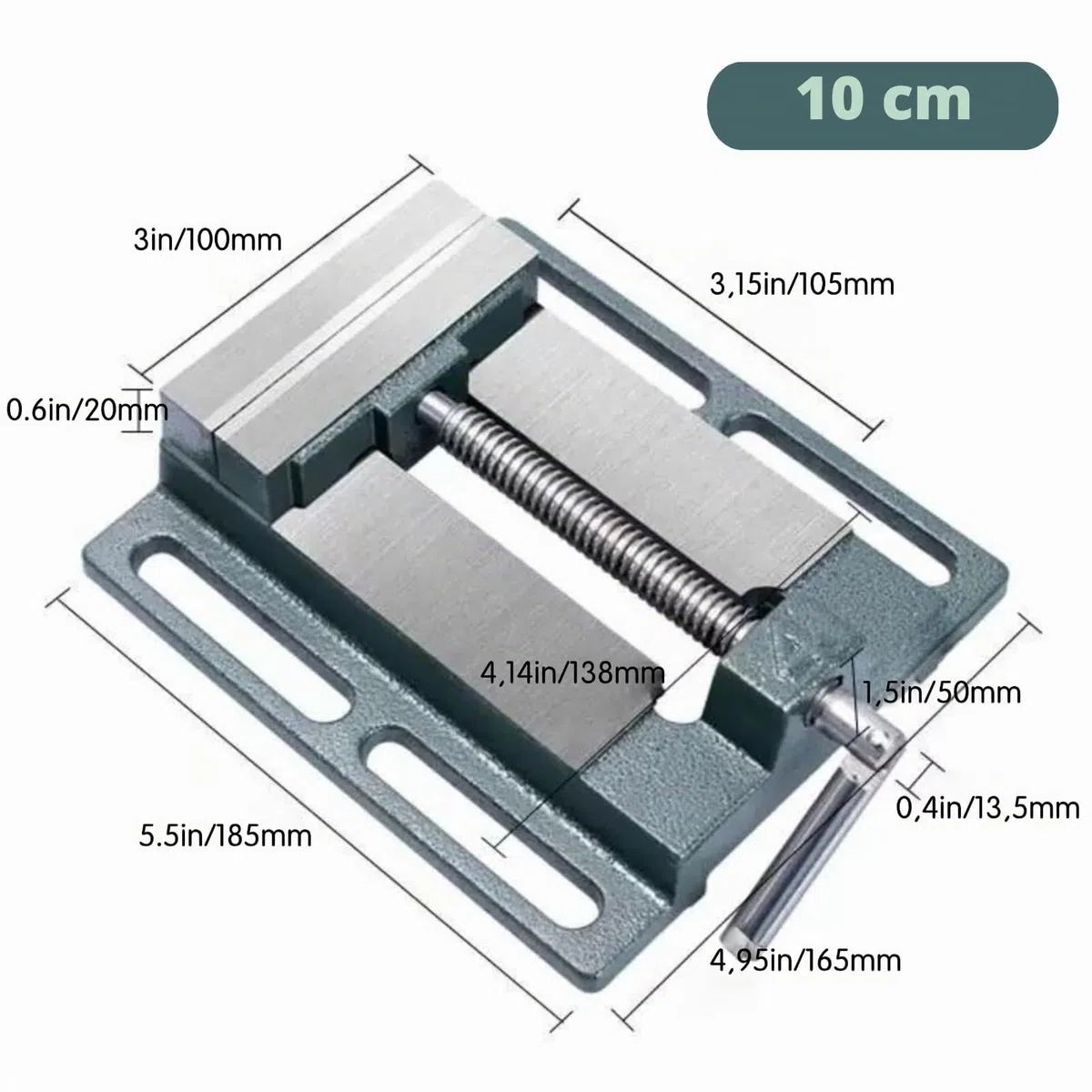 Etau de Perceuse a Colonne Étau de Fixation pour Perceuse et étau de Table avec Verrouillage de Base Pivotante de 10,2 cm Robuste de Précision Étau de Fraisage de Précision Étau de Serrage