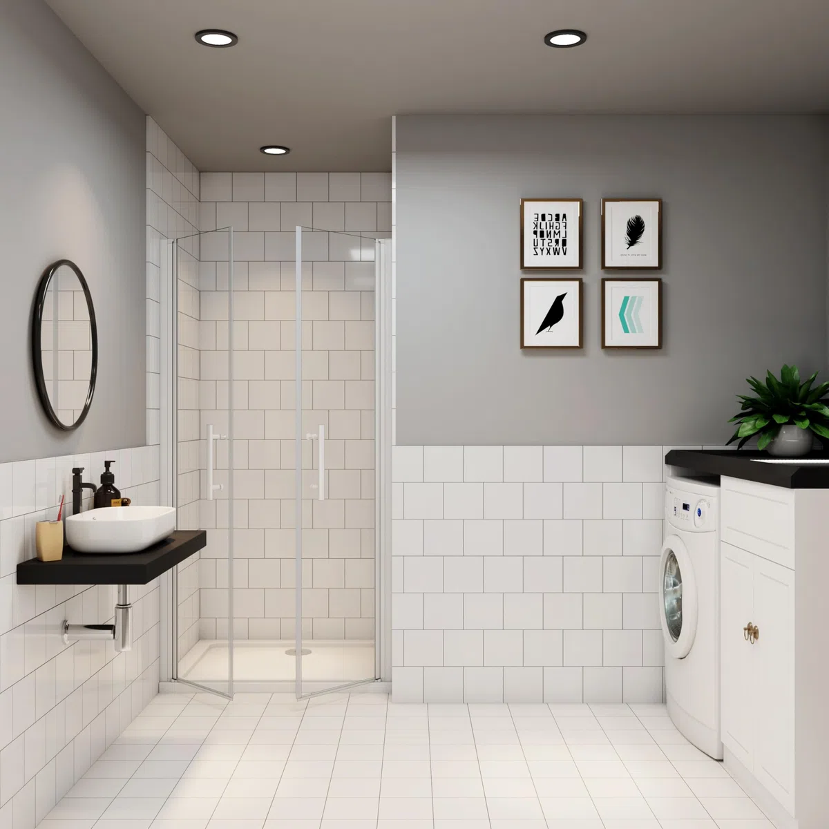 Porte de douche blanc 110cm Installation en niche porte de douche battante Hauteur 180cm en verre transparent et anticalcaire