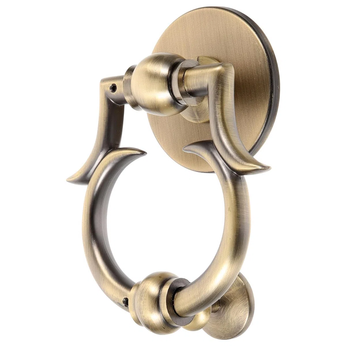 Angoily Heurtoir De Porte Rond En Alliage De Zinc 13X12X3Cm Style Européen Décoration Entrée Maison Moderne Résistant À La Rouille Facile À Installer