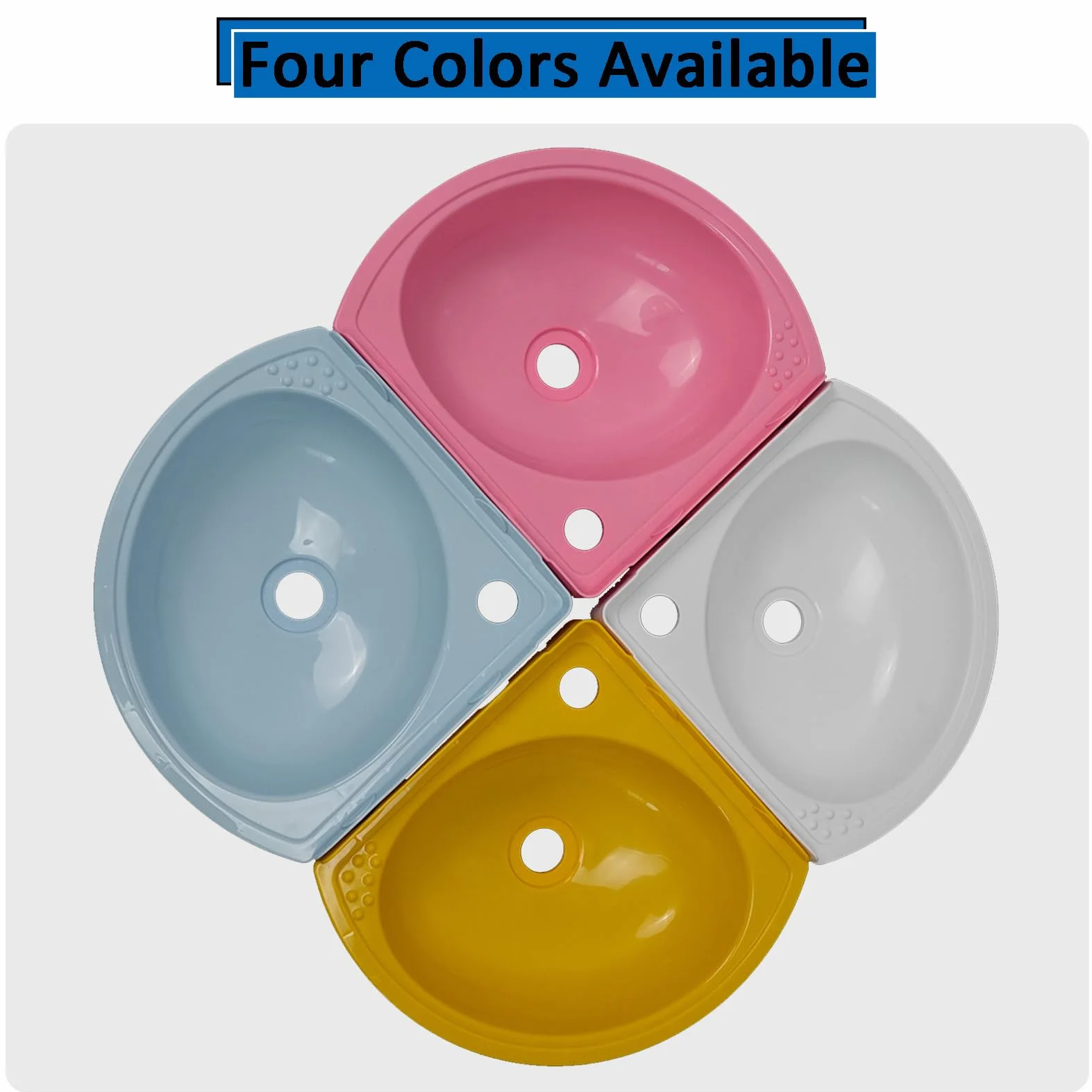 Lavabo coloré en plastique Petit lavabo d'angle pour lavage des mains, Lavabo mural en plastique, Mini lavabo, Lavabo de camping-car Évier pour jardin camping cave