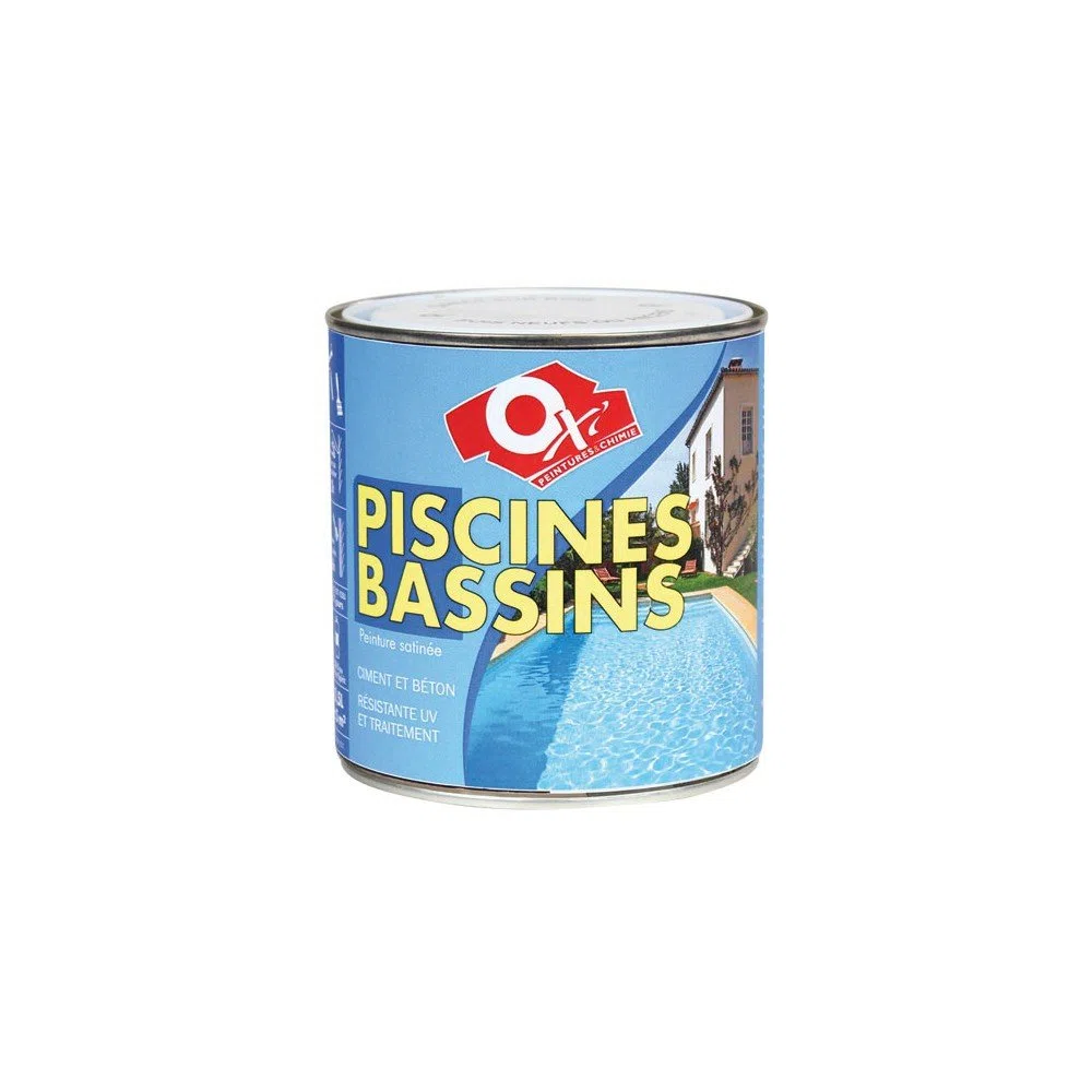 Oxi SPPIP.5BL Peinture piscine solvantée 0,5 L Blanc
