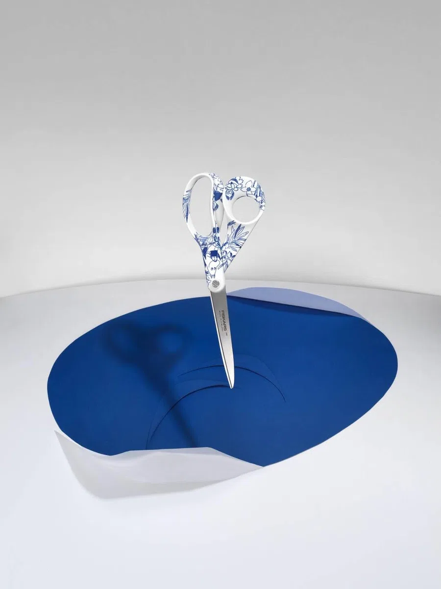 Fiskars X Moomin Ciseaux polyvalents au Design Mumin, Droitier, Longueur : 21 cm, Lames en Acier Inoxydable, Haru, 1075572