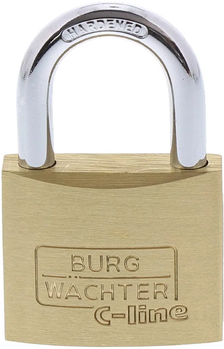 BURG-WÄCHTER, Cadenas à Cylindre, Lot de 4 Cadenas, Quadro 222 40 SB, Laiton Massif
