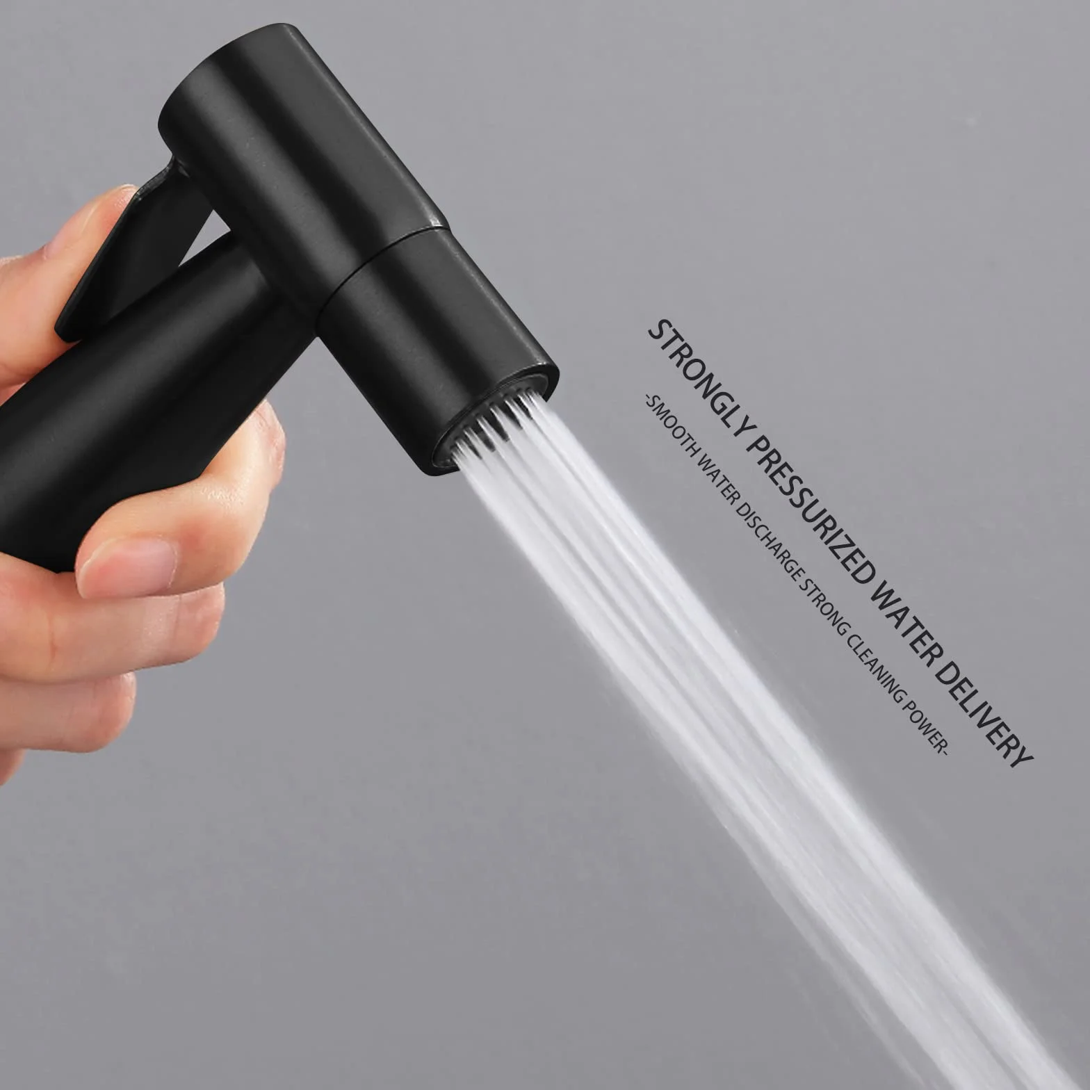 [LOSCHEN] Pulvérisateur de toilettes pour bidet et de toilettes en acier inoxydable, Kit de pulvérisateur de bidet, pulvérisateur de robinetterie Pulvérisateur de WC Shattaf (noir)
