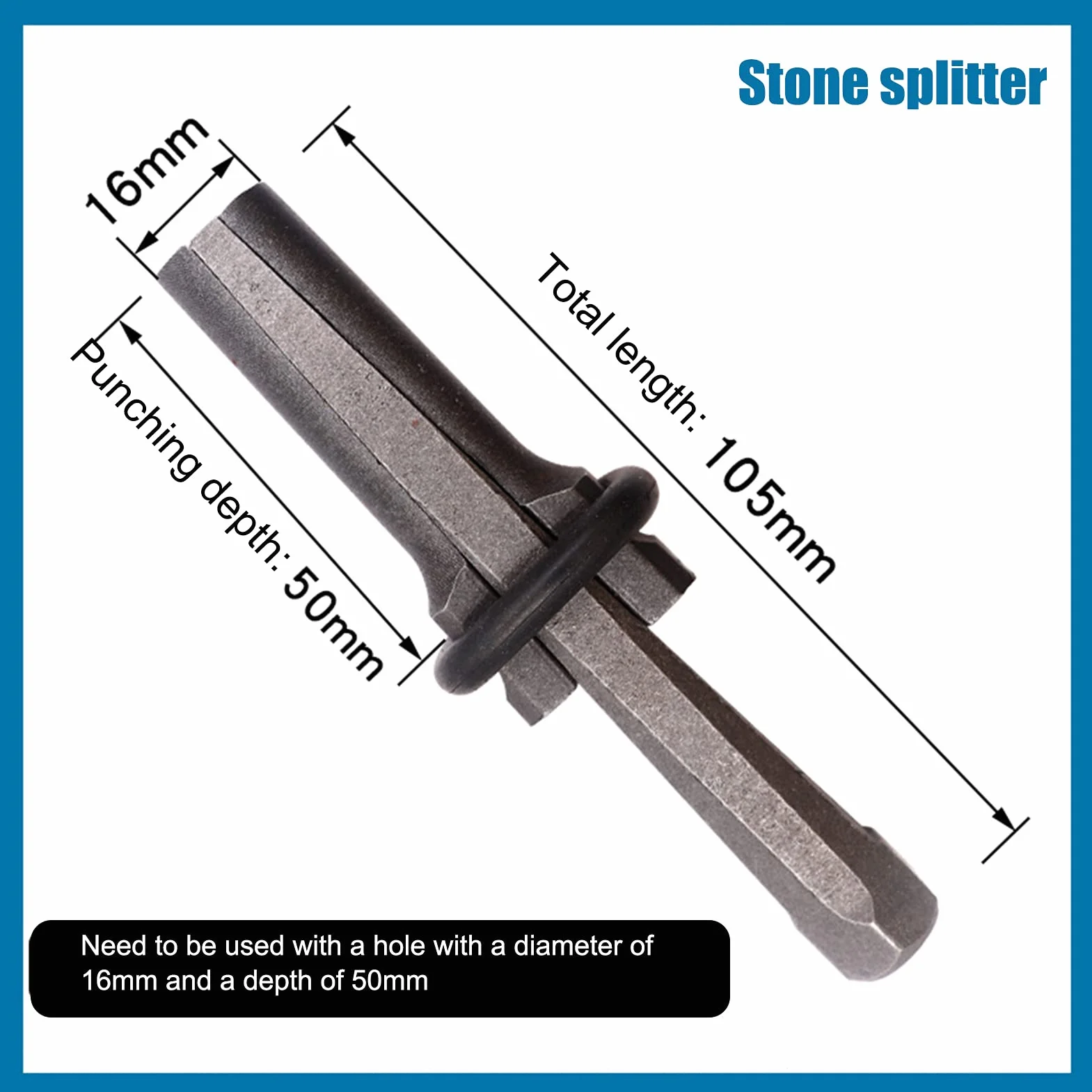 DEWIN Coin Éclateur Pierre, 10 Pièce 16 mm Cales et Cales Prise Ensemble Séparateur Pierre Outils à Main Fendage Roche en Béton Granit pour Béton Marbre Granit Sculpteurs et Tailleurs