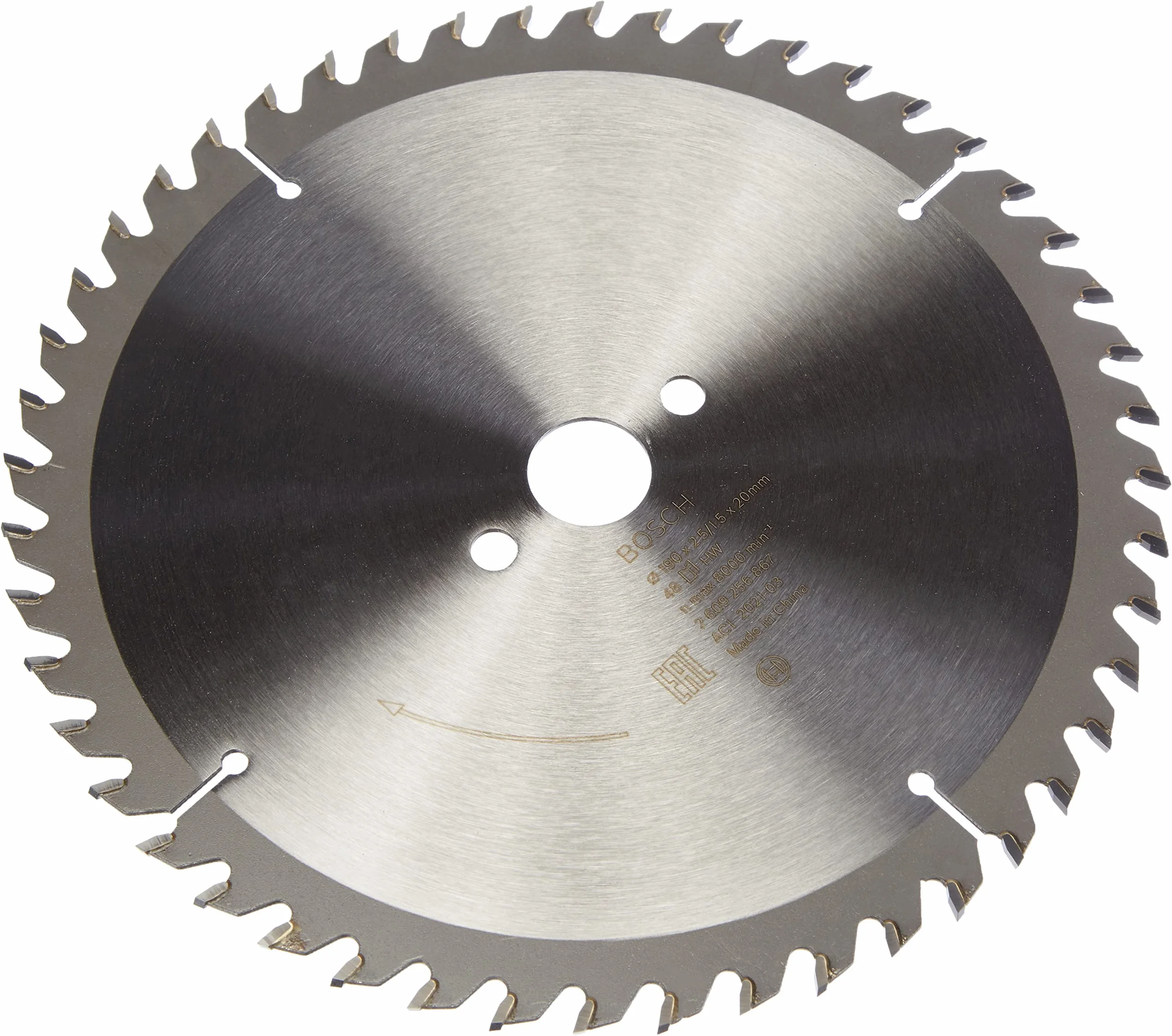 Bosch 1x Lame de Scie Circulaire Precison (pour Bois, Ø 190 x 2.5/1.5 x 20/16 mm, 48 Dents, ATB, avec 1x Bague de Réduction 16 mm, Accessoire Scie Circulaire)