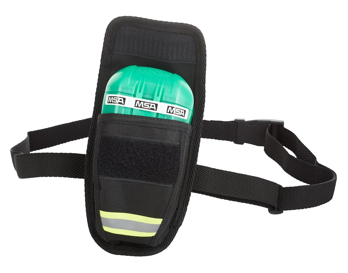 MSA MiniScape | Appareil d'évacuation filtrant avec embout buccal et pince-nez | Masque respiratoire d'évacuation d'urgence | DIN 58647 ABEK | Filtre TabTec | Tient dans votre poche