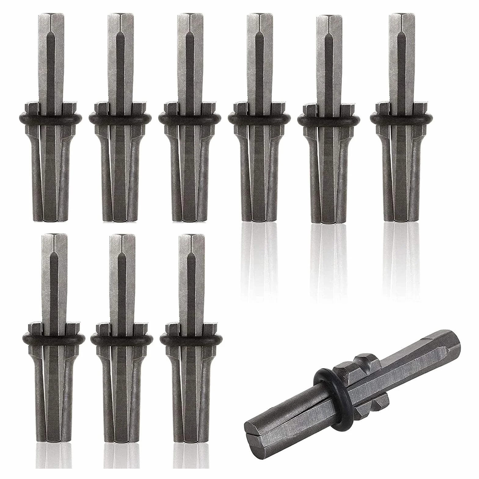 DEWIN Coin Éclateur Pierre, 10 Pièce 16 mm Cales et Cales Prise Ensemble Séparateur Pierre Outils à Main Fendage Roche en Béton Granit pour Béton Marbre Granit Sculpteurs et Tailleurs