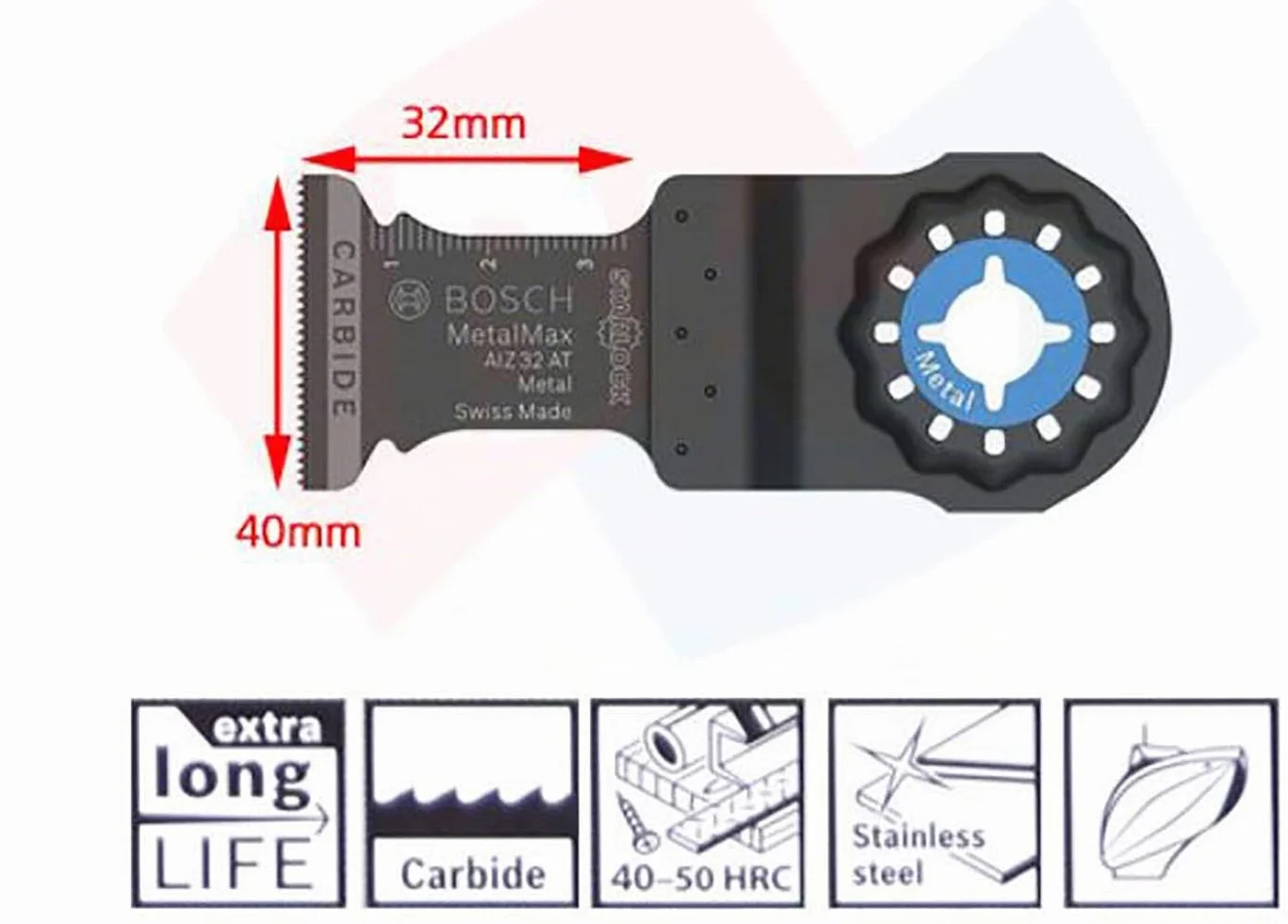 Bosch Coffret de 5 Lames Plongeantes Starlock/pour Outils Multifonctions avec Carbure de Tungstène Starlock (pour Bois et Tétal; Best of Cutting)
