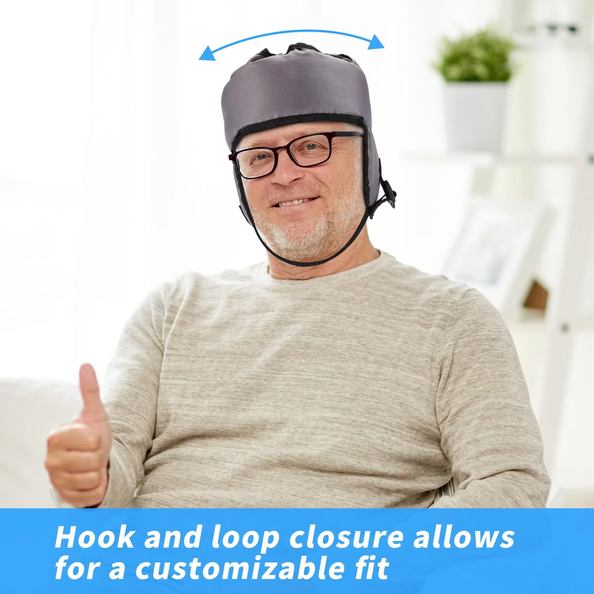 Casque de Protection pour Personnes Personnes Âgées Chapeau Santé Protection Casquette réglable Anti Choc Respirant Cap Prévention des Chutes