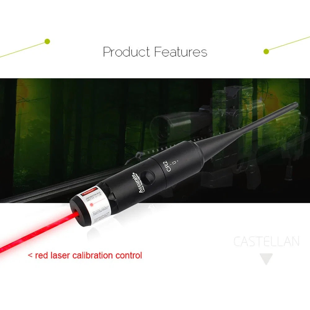 Calibreur Laser Weytoll en Alliage d'Aluminium Calibreur Sans Tour Laser Calibreur avec Adaptateur Réglable à 8 Trous pour Calibres de 0,177 à 0,50
