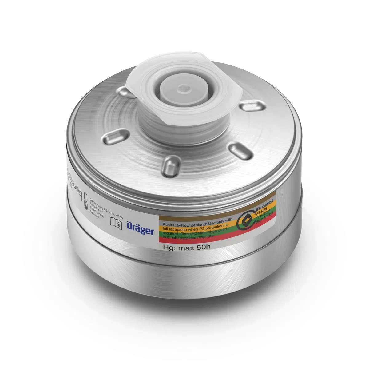 Dräger X-plore Rd40 Filtre combiné 1140 A2B2E2K1 Hg P3 R D | Avec filetage EN148-1 - Pour masque de protection