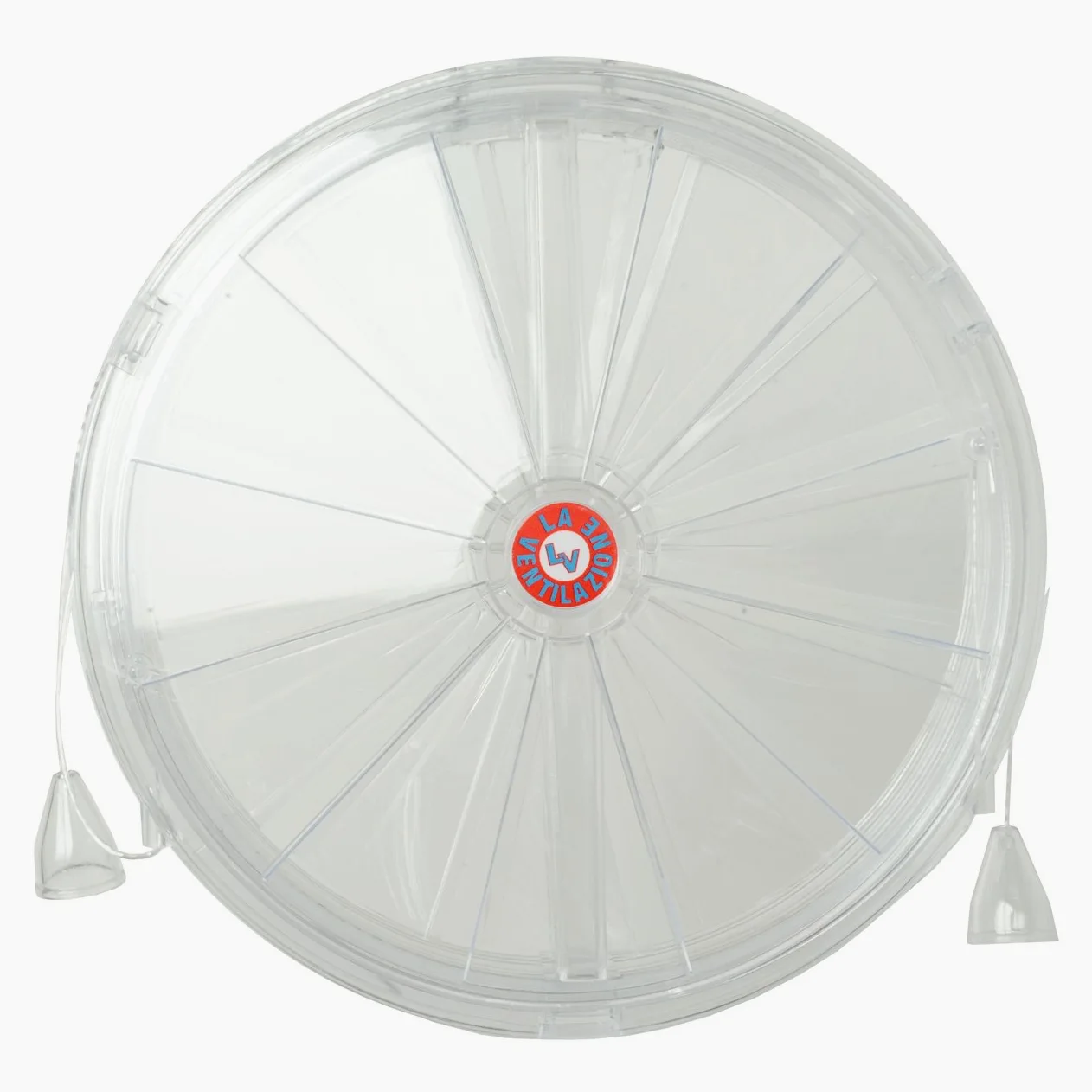 La Ventilazione AE200 Aérateur thermique pour fenêtre funicelles d'ouverture et de fermeture d'air, diamètre 210 mm, transparent simili verre