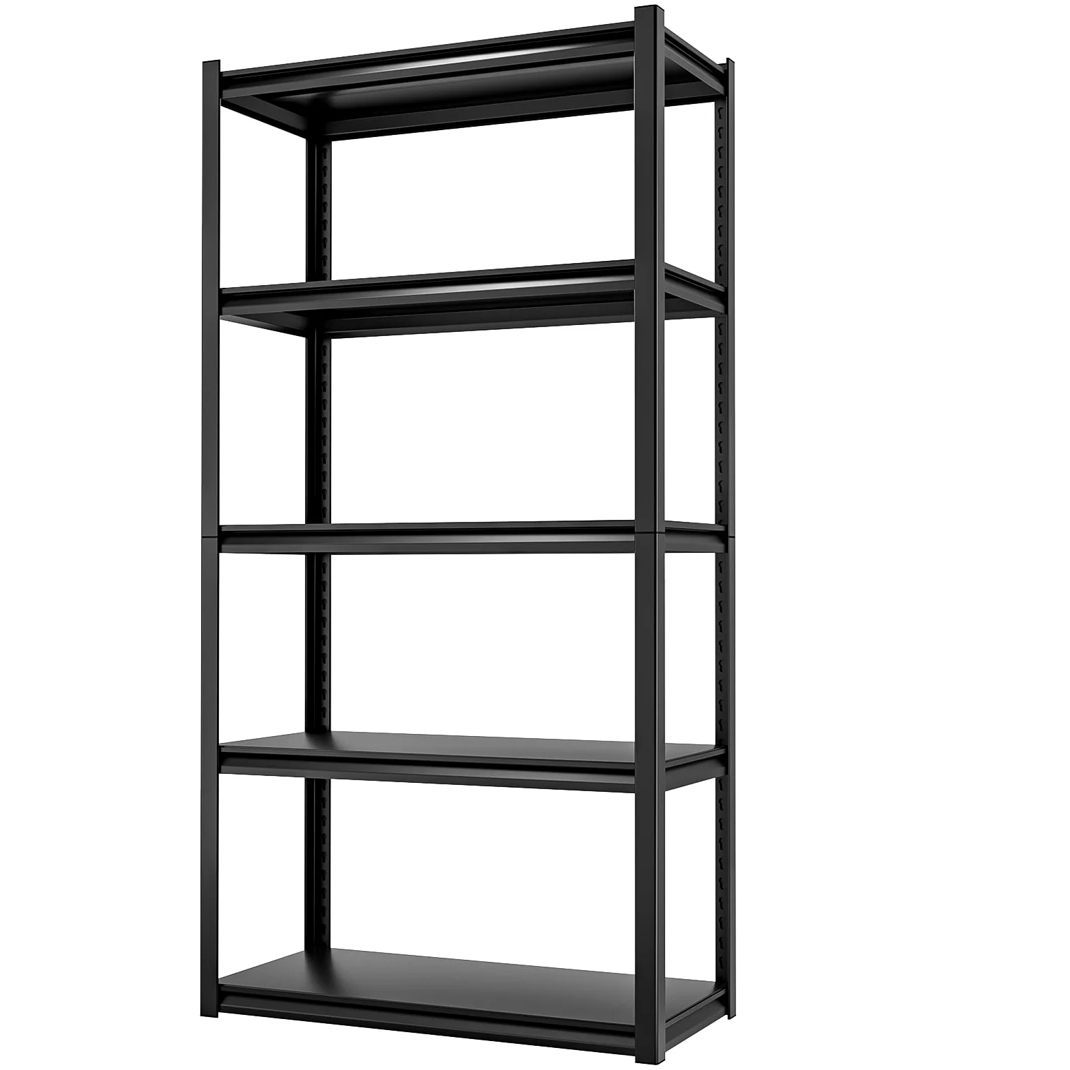 Himimi Étagère de Rangement 5 Niveaux 1000 kg Étagère Métallique Robuste avec Clayettes Réglables en Hauteur Étagère Ouverte pour Cave Garage Entrepôt Cuisine Rayonnage de Stockage 90x40x182 cm Noir