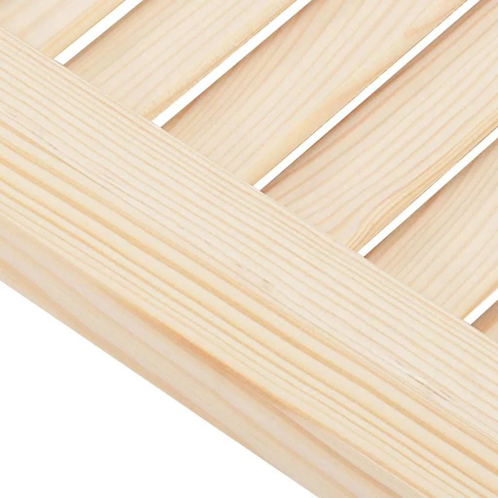 vidaXL Porte d'armoire à persiennes 69x29,5 cm Bois de pin Massif, Porte de Meuble, Porte de Garde-Robe, Panneau à persiennes en Bois