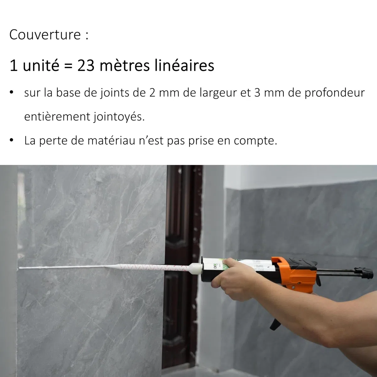 Liqueur époxy pour carreaux, résistant à l'eau, aux taches, aux moisissures, aux fissures et aux produits chimiques, prêt à utiliser, facile à appliquer (Blanc, Non Sablé, Brillant)