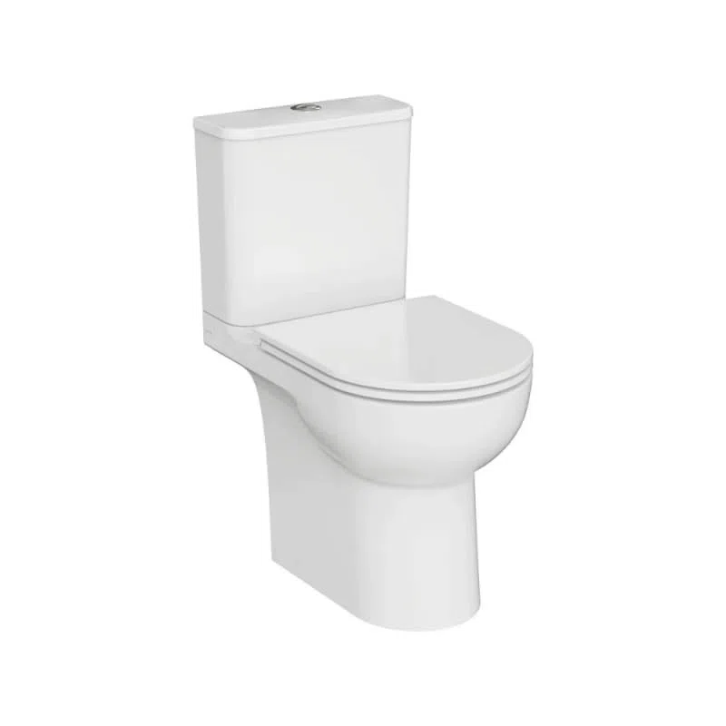 WC à poser sans bride sortie horizontale Vortex VitrA M-20 avec abattant frein de chute